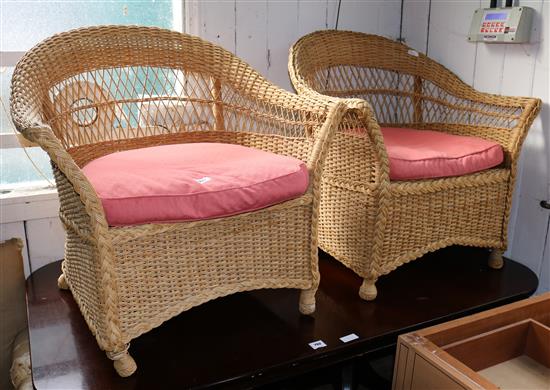 Pair of cane chairs